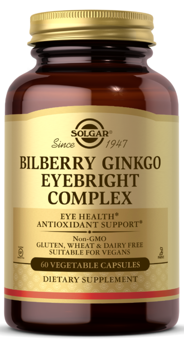 Solgar  Bilberry Ginkgo Eyebright Complex, 60 капс.